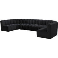 Meridian Furniture USA Arc Velvet Modular Sofa