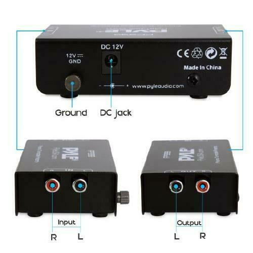 Pyle Compact Phono Turntable Preamp - Ultra-Low Noise Audio Pre-Amplifier with 12-Volt Power Adaptor - PP999 in General Electronics in Québec - Image 3