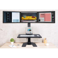 Mount-it Triple Monitor Electric Height Adjustable Standing Desk Converter