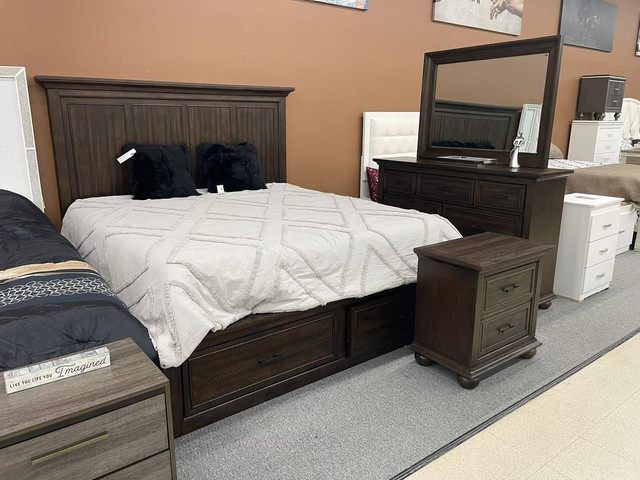 Wooden Storage Bedroom Set Sale !! in Beds & Mattresses in Windsor Region
