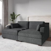 Latitude Run® Michelyn 83.85" Upholstered Sofa Chaise