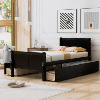 Alcott Hill Wood Platform Bed With 4 Drawers And Streamlined Headboard & Footboard