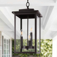 Gracie Oaks Birten 3 - Light 20.9“ H Outdoor Hanging Lantern