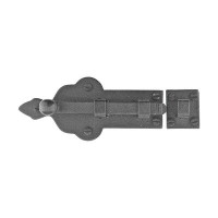 The Renovators Supply Inc. Black Slide Bolt Door Latch 3.75"L Rust Resistant Wrought Iron