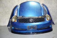 JDM Infiniti G35 Coupe Front Conversion Bumper HID Headlights Fenders Hood Grille Nose Cut Front Clip CPV35 2003-2007