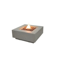 Brayden Studio Arlmont & Co. Brooklyn Square 40” Fire Pit Table - Natural Gas - Light Grey