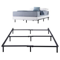 Ebern Designs Compack Metal Bed Frame, 7 Inch Support for Box Spring and Mattress Set