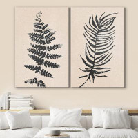 IDEA4WALL Forest Fern Forest Plant Leaf Silhouette Nature Modern Art Rustic