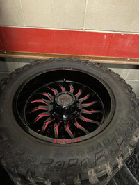 SET OF FOUR BRAND NEW 20 INCH REVENGE OFF-ROAD WHEELS 8X165.1 MOUNTED ON USED 305 / 55 R20 COOPER TIRES !!
