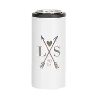Sweetums Wall Decals Crossed Arrows 12 oz. Double Wall Stainless Steel Slim Insulated Can Cooler