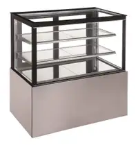 Flat Glass 2 Tier 36 Refrigerated Pastry Display Case-Sizes Available