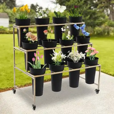 Latitude Run® Movable Flower Display Stand