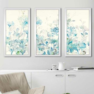 Made in Canada - Charlton Home 'Translucent Garden Blue' Multi-Piece Image Acrylic Painting Print in Arts & Collectibles