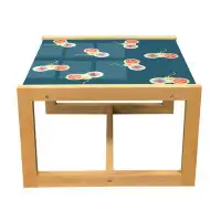 East Urban Home East Urban Home Gaming Coffee Table, Retro Video Games Consoles Repetitive Pattern, Acrylic Glass Centre