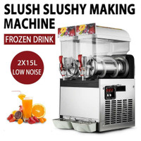 30L Commercial Frozen Drink Slush Slushy Making Machine Smoothie Ice Maker 2x15L * BRAND NEW - FREE SHIPPING