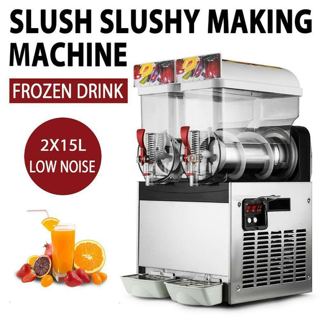 30L Commercial Frozen Drink Slush Slushy Making Machine Smoothie Ice Maker 2x15L * BRAND NEW - FREE SHIPPING in Other Business & Industrial