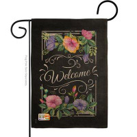 Bay Isle Home™ Terrance Welcome Blooming Inspirational Sweet Home Impressions Decorative 2-Sided Burlap 18.5 x 13 in. Ga