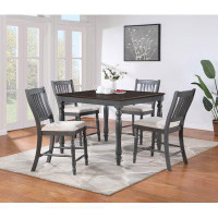 Alcott Hill Cindie 5 - Piece Dining Set in Gray and Brown