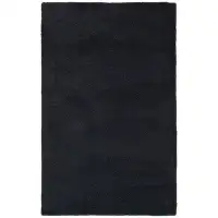 Ebern Designs Frann Handmade Tufted Wool Area Rug in Black