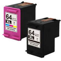 64XL Ink Cartridges (1 Color, 1 Black) - For HP Envy Photo 6252/6255