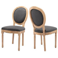 Ophelia & Co. French Style Solid Wood Frame Antique Decorative Dining Chair(Set Of 2)