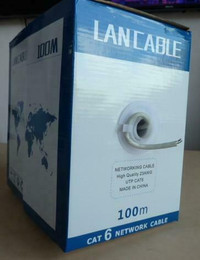 Promotion! Cat6 High Quality 23AWG Network cable, 100 meters, White