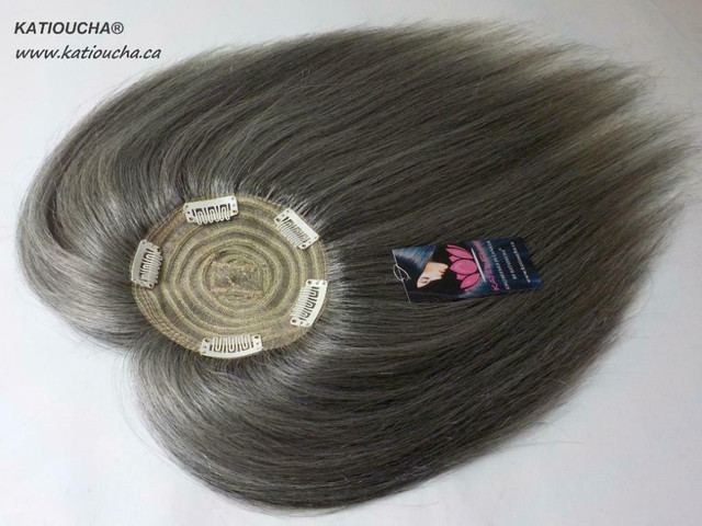 KATIOUCHA® Human Hair Clip In Toupee - Any color - Custom Made *** Toupet à Clip Cheveux Humain - Fait Sur Mesure in Health & Special Needs - Image 2