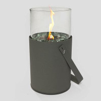 Latitude Run® Grey Mini Fire Pit, Tabletop Fire Pit, Ethanol Fire Pit, Portable Fireplace For Indoor & Garden For Dinner