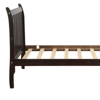Charlton Home Modern style wooden bed frame with wooden slats suitable for bedrooms, twin size