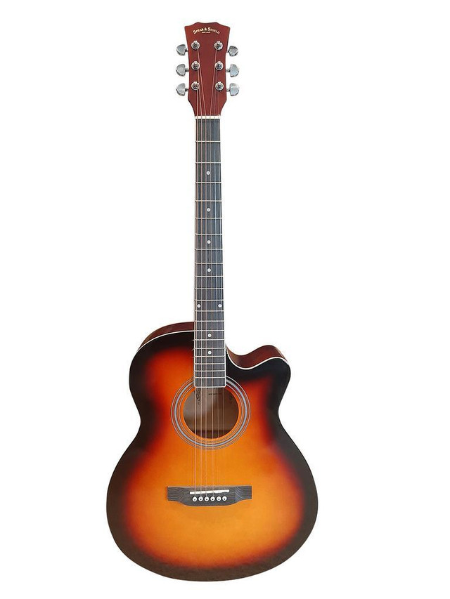 Acoustic Guitar for beginners, Students 40 inch Full Size Sunburst SPS379 in Guitars