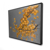 Begin Edition International Inc. Golden wattle plant with pugg ball flowers - 36"x48" Framed canvas