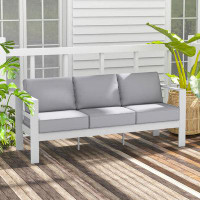 Wade Logan Bolanle 76" Wide Outdoor Patio Sofa with Cushions
