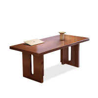 Hokku Designs 70.87" Nut-Brown Rectangular Solid Wood desks