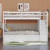 Harriet Bee Imcke Twin Over Twin Futon Bunk Bed with Trundle by Harriet Bee