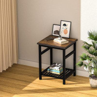Winston Porter Nightstand, End Table, Bamboo Night Stand Bedside Table, Side Table for Living Room