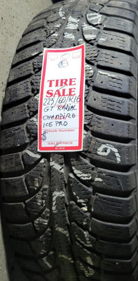 P 225/60/ R16 GT Radial Champiro Ice Pro M/S*  Used WINTER Tires 60% TREAD LEFT  $50 for THE TIRE / 1 TIRE ONLY !!