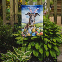 Caroline's Treasures Greyhound Easter Egg Hunt Garden Flag