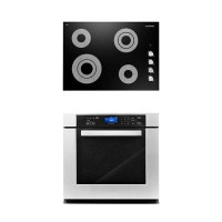 Cosmo 2 Piece Kitchen Package With 30" Electric Cooktop 30" Single Electric Wall Oven