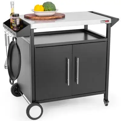 OuterMust Outermust Grill Table Outdoor Kitchen Cabinet, Moveable Outdoor Prep Table & Bar For Storage, Grilling And Piz