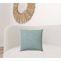 East Urban Home 20" X 20" Seafoam Blown Seam Solid Colour Throw Indoor Outdoor Pillow