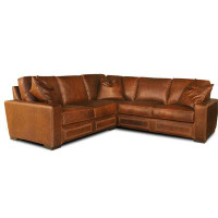 Eleanor Rigby Downtown Cowboy 105" Wide Genuine Leather Corner Sectional