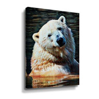 Loon Peak Polar Bear Bath Time Gallery Wrapped Canvas