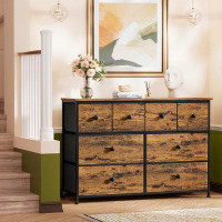 Ebern Designs Ojaswi 8 Dresser, Chest of Drawers with Wood Top