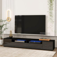 Ivy Bronx Extended, Minimalist Design TV stand with Color Changing LED Lights, Universal Entertainment Center