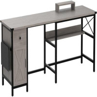 Gracie Oaks 63" L Shaped Desk, Convertible 86.6" Home Office Desk or Corner Desk
