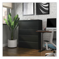 Latitude Run® Lateral File, 4 Legal/letter-size File Drawers, Black, 42" X 18.63" X 52.5"