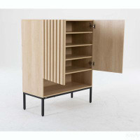 Latitude Run® 5-Tier Shoe Rack Storage Cabinet with Adjustable Shelves-43.31" H x 29.53" W x 14.57" D