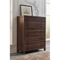 Millwood Pines Dayyan Five Drawer Solid Wood Chest In Java (2024)