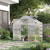 Lean to Greenhouse 4' x 6.2' x 6.4' Transparent