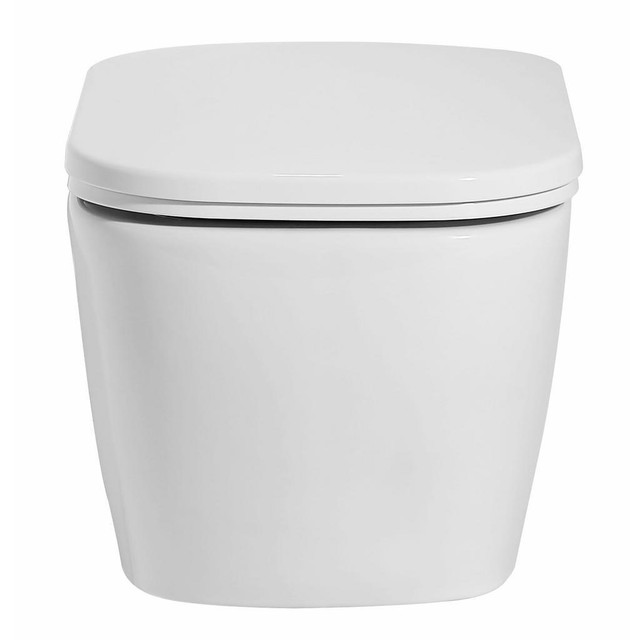 EAGO WD390 White Modern Ceramic Wall Mounted Toilet Bowl w Seat ( Ultra Low Dual Flush )( Carrier also Available ) ATC in Plumbing, Sinks, Toilets & Showers - Image 3